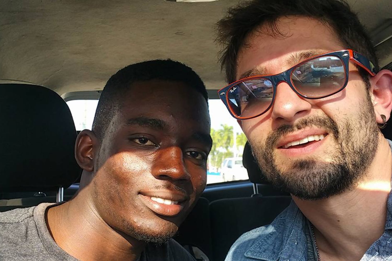 A selfie of Cafe Kreyol CEO Joey Stazzone with an employee of his